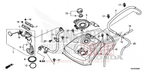 RESERVOIR A CARBURANT SH125ADG de 2016